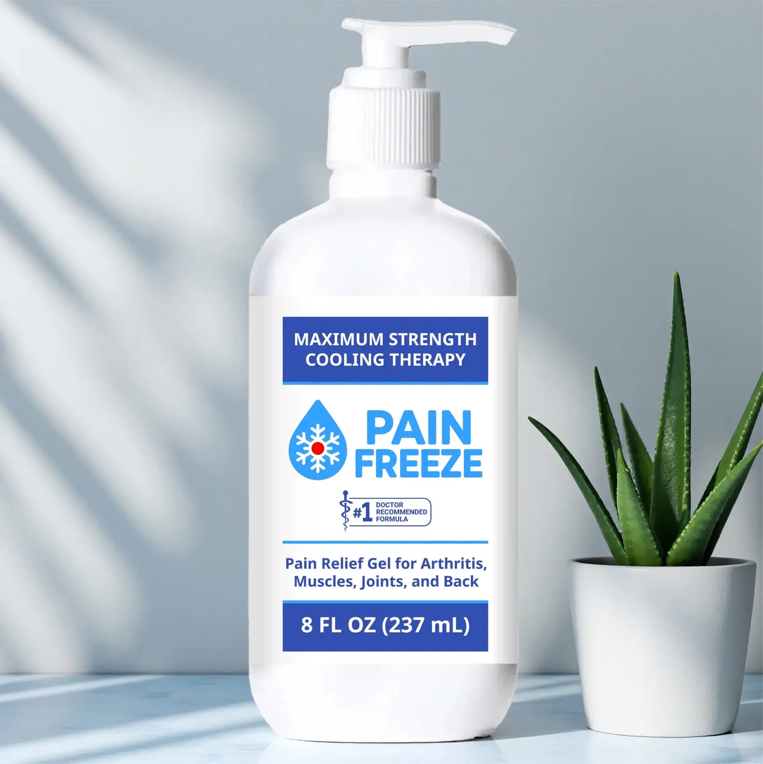 Pain Freeze – Pain Relief Gel for Arthritis, Muscles, Joints, and Back (8 FL OZ) - Pain Freeze Gel